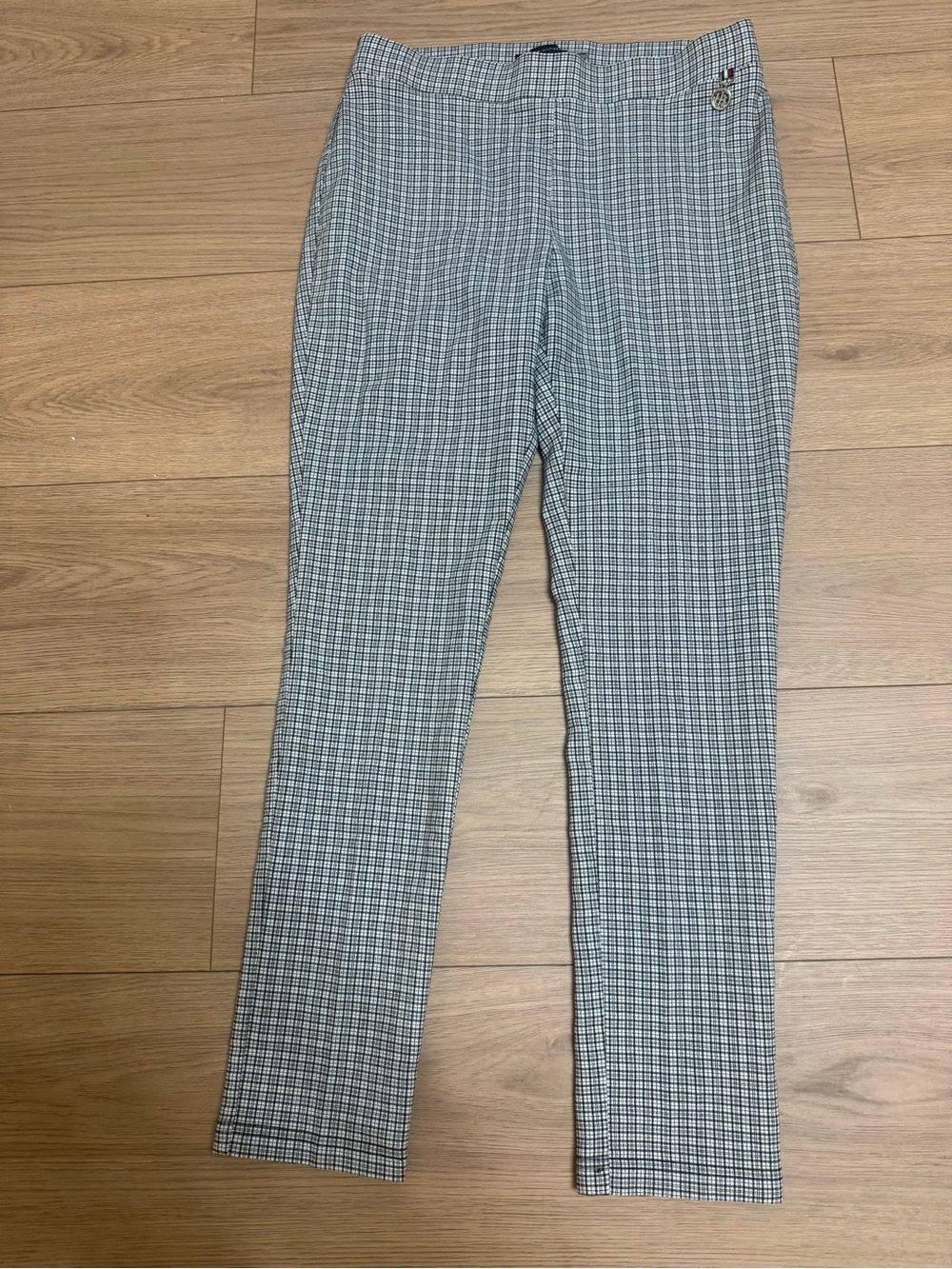 Tommy Hilfiger Black and White Skinny Checked Pants